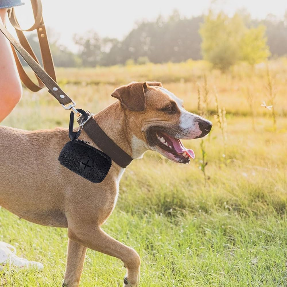 Lyhaogao Large Dog Waste Dispenser with Zippered Mesh Pouch, Fits All Dog,Includes 2 Refillable Poop Bag Holders and 1 Pcs Dog Poop Bag Dispenser,Durable, Hands Free Dog Walking Accessories (Black) - Blue image number 4