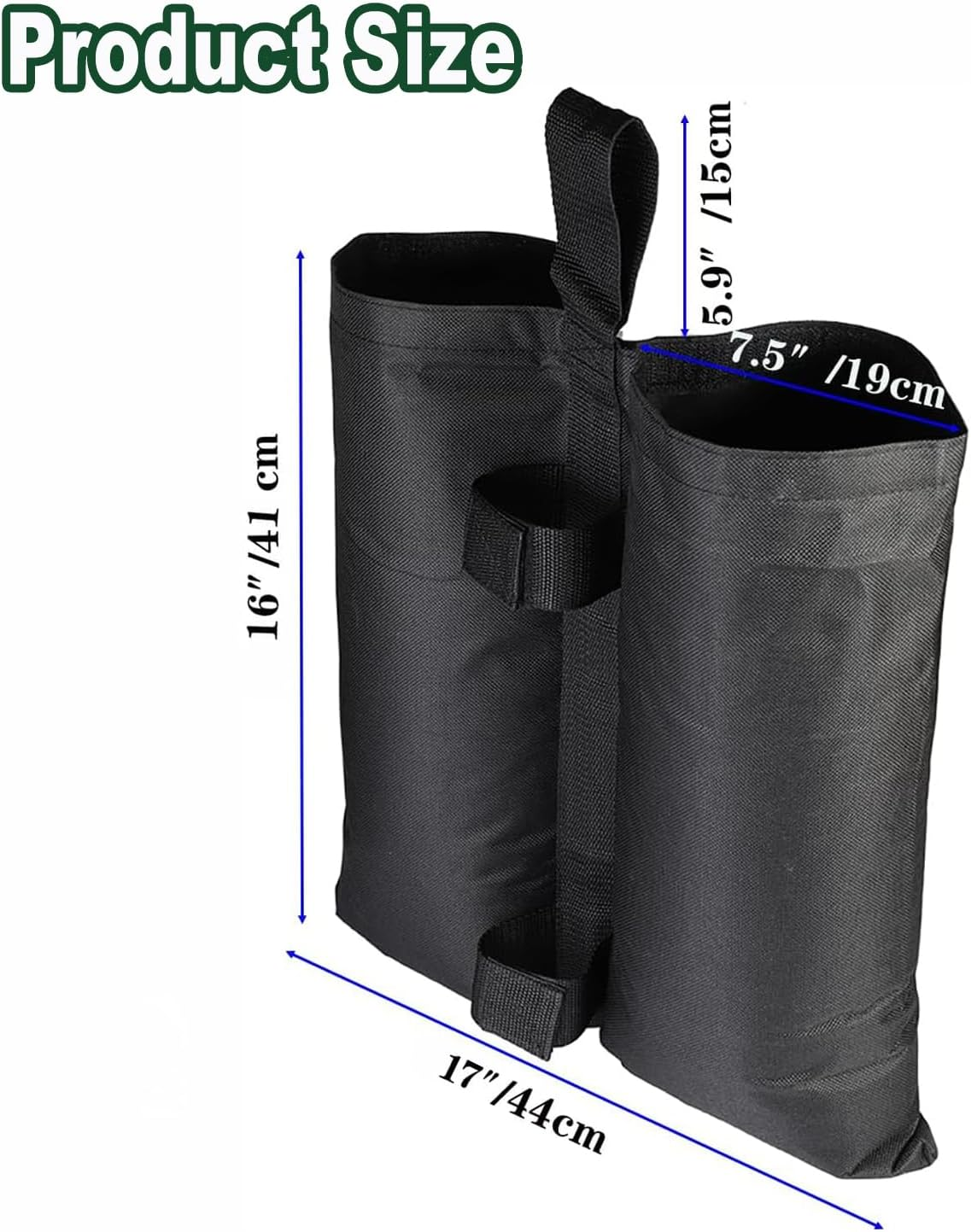 BEANPRECOY 4Pcs Gazebo Weight Bag Canopy Weight Bags Set 600D Oxford Cloth Weights Sand Bags with Nylon Buckle and Zipper for Pop up Canopy Foldable Patio Umbrella Instant Outdoor Sun Shelte image number 3