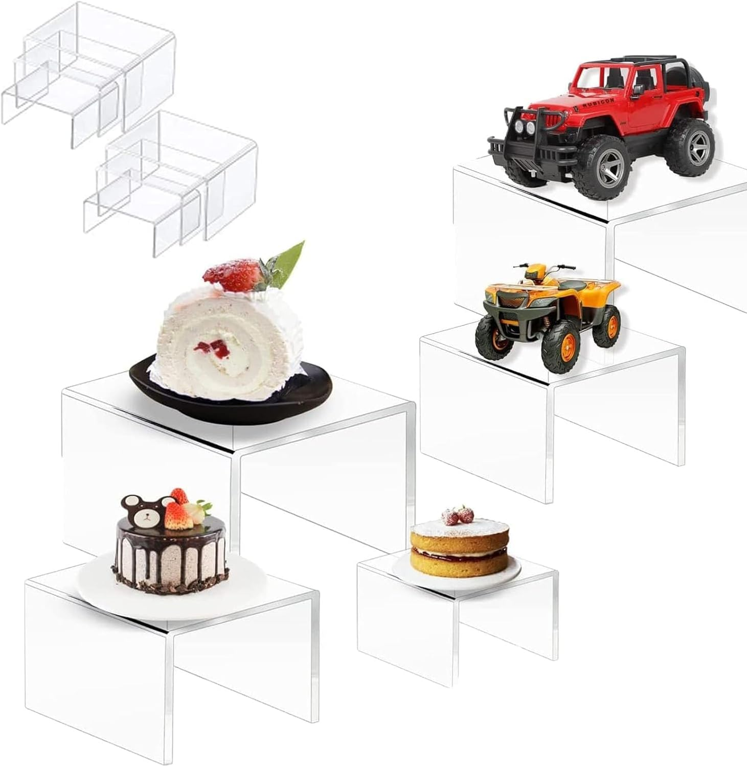 Clear Acrylic Display Risers Acrylic U-Shaped Display Stand,6Pcs U-Shaped Acrylic Risers Acrylic Display Stand Clear Risers,Acrylic Display Risers Acrylic U-Shaped Display Stand Riser Display Stand image number 6