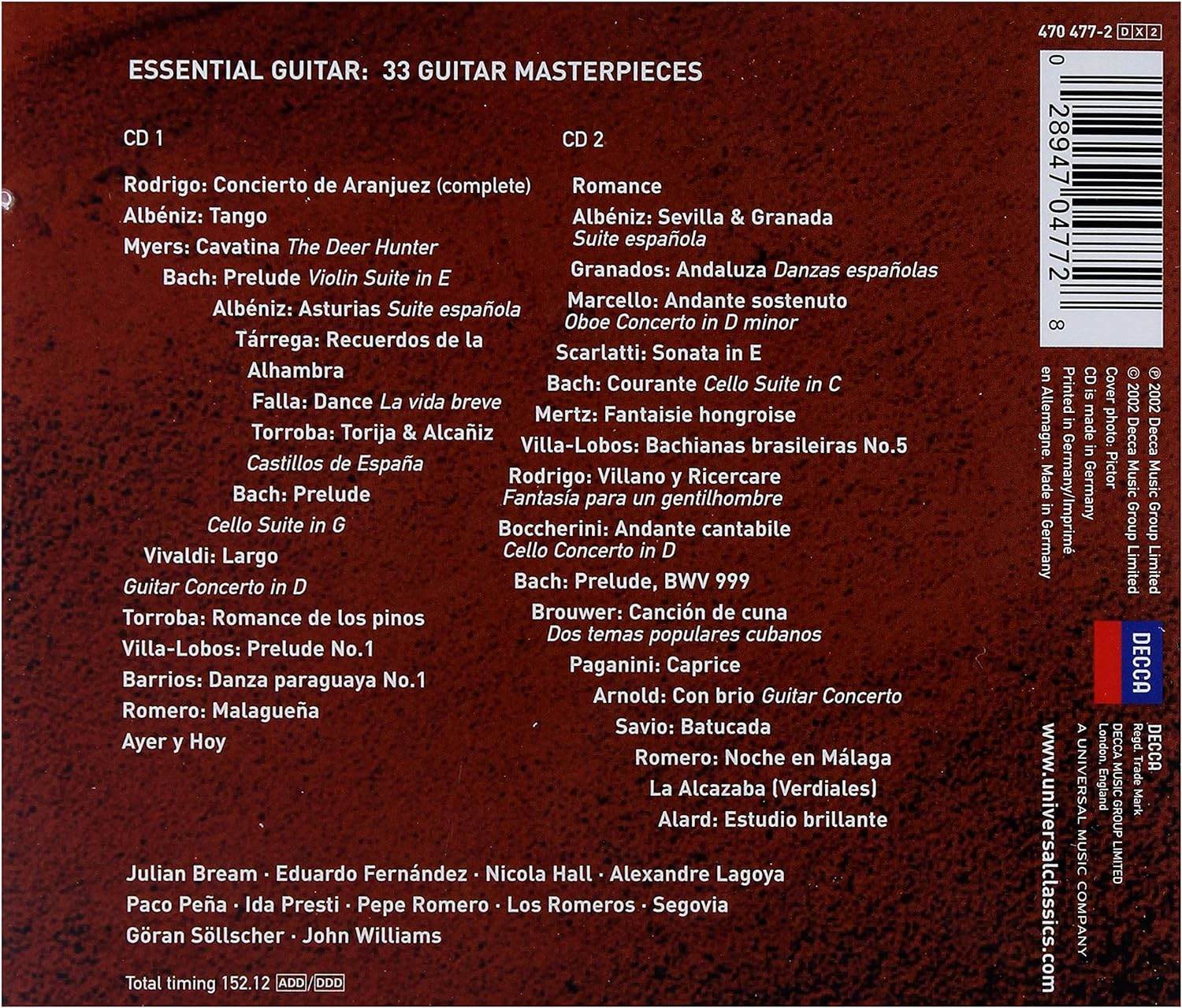 Essential Guitar 34 Guitar Masterpieces Var image number 1