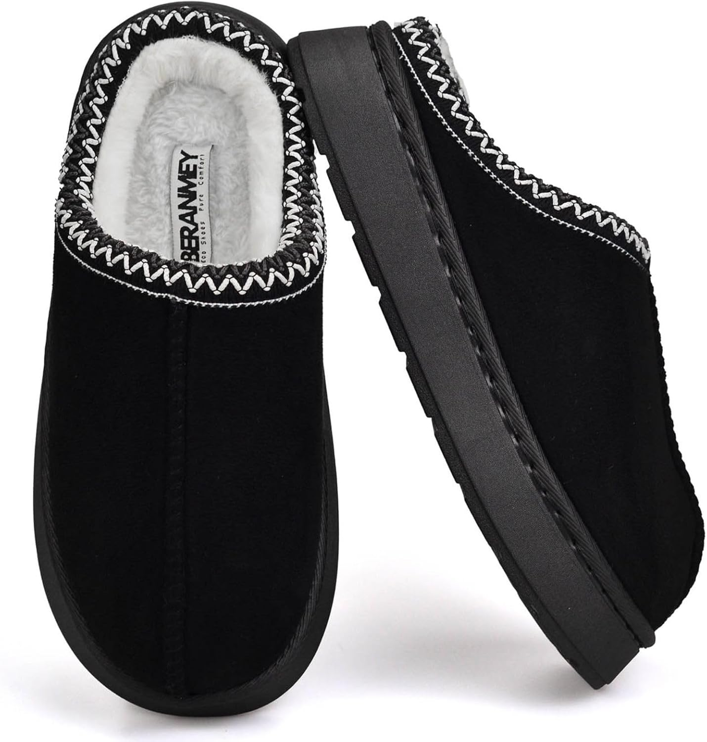 Thick-Soled Fuzzy Slippers for Women & Men - Cozy Platform House Shoes with Anti-Slip Sole, Warm Plush Lined Indoor Outdoor Short Ankle Slippers