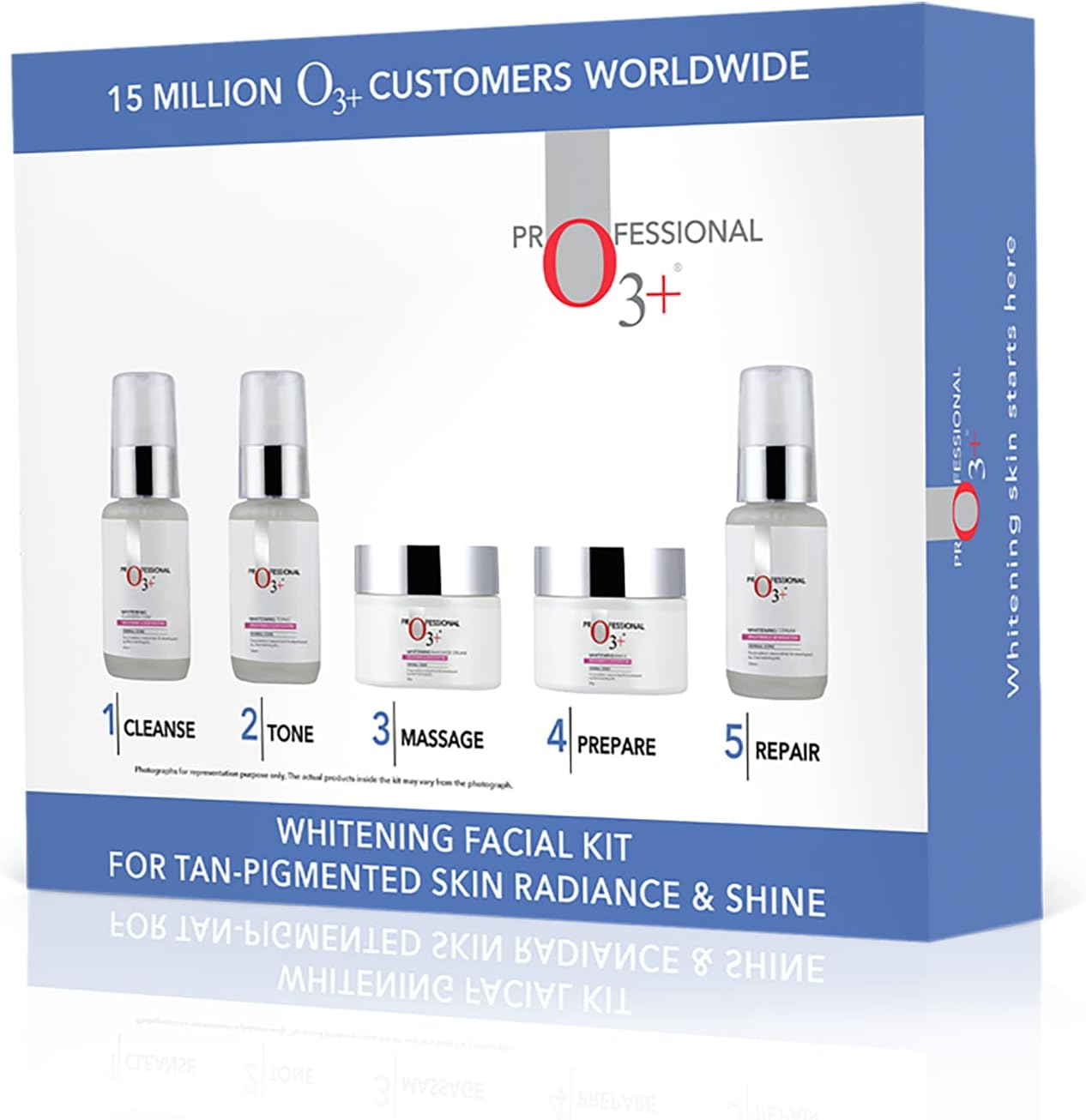 O3+ Whitening Facial Kit for Tan-Pigmented Skin (150G+100Ml) image number 3
