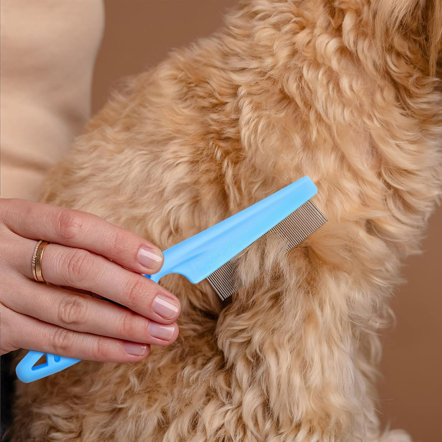 8Pcs Dog Eye Tear Stain Removal Combs Pet Grooming Comb Tear Stain Removal Stainless Steel and Plastic Multifunctional Double-Sided Fine-Tooth Lice Comb (Colorful) image number 1