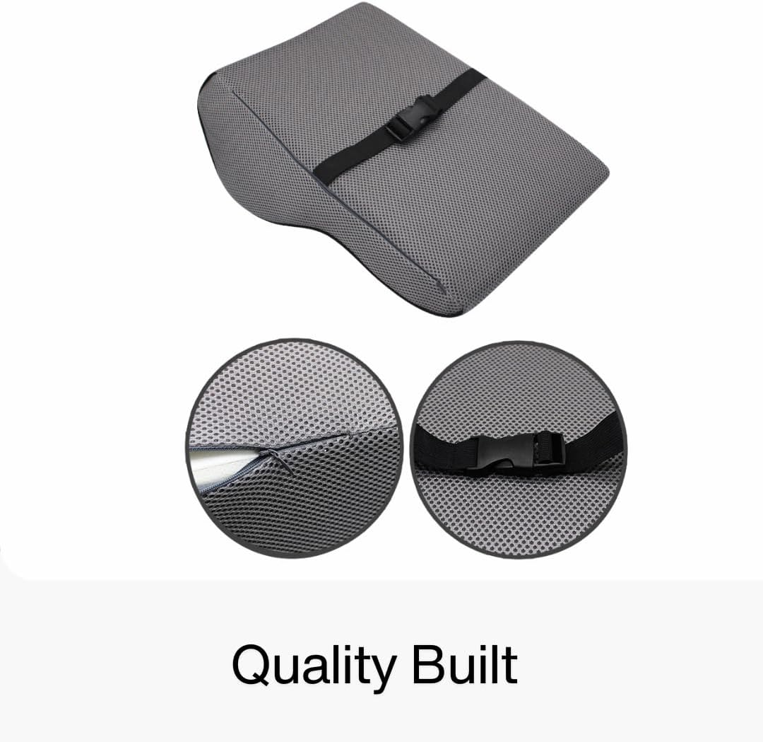 Ergonomic Lumbar Support Pillow for Office Chair, Car Seat, and Travel | Memory Foam Back Cushion for Pain Relief and Posture Correction | Ideal for Home, Office, and Car Use