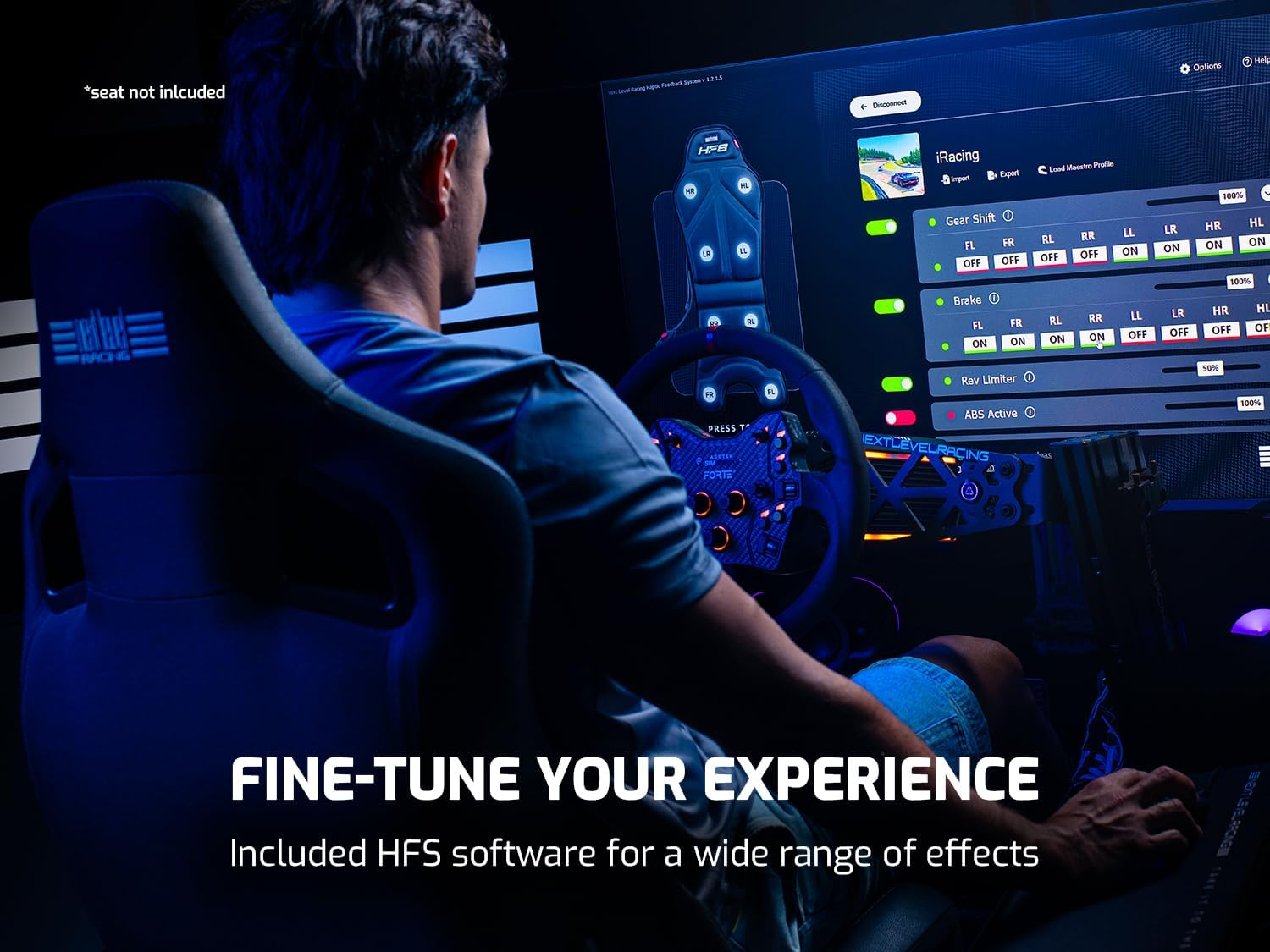 Next Level Racing HF8 Pro Haptic Feedback Gaming Pad image number 1