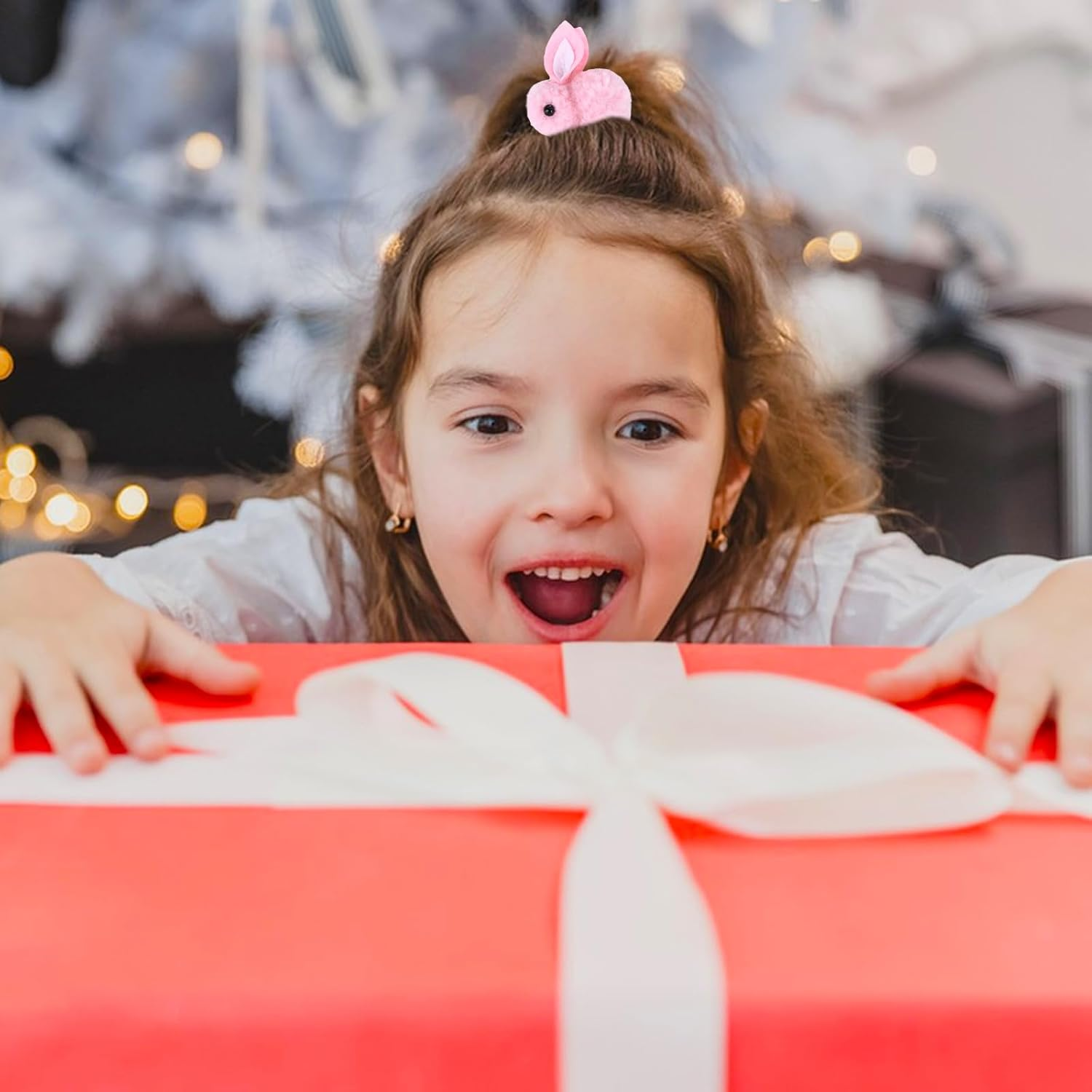 Plush Faux Fur Hair Bobbles Cute Elastic Hair Bobbles for Girls, Rabbit Hair Bobbles Elastic Hair Ring, Colourful Hair Accessories Hair Rope, Hair Bobbles Made of Faux Fur, Rabbit Hair Band image number 6