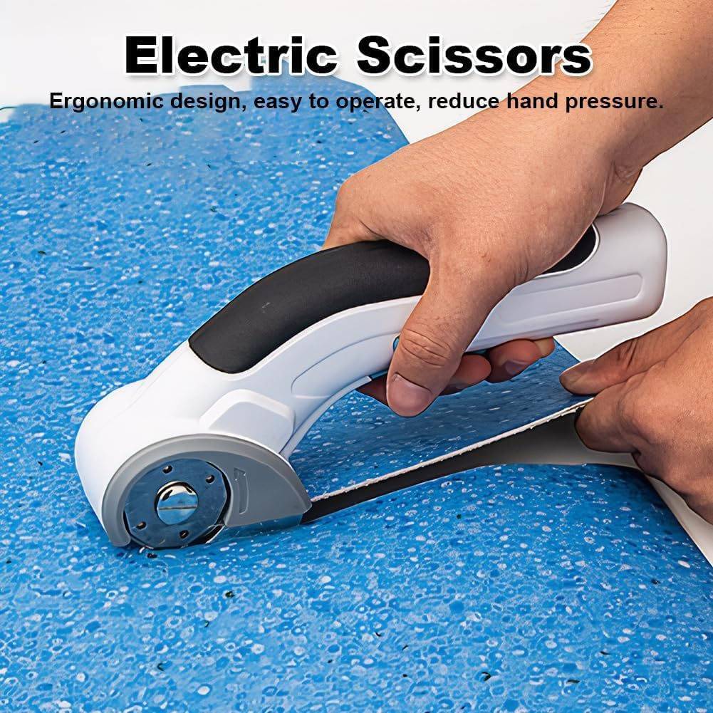 Cordless Electric Scissors,3.6V USB Rechargeable for Sewing, PVC, Leather, Fabric，Cutting Tool for Fabric, image number 1