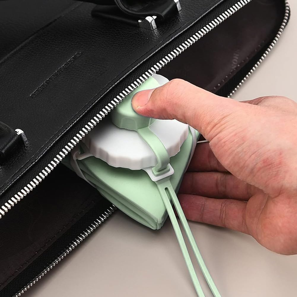 Collapsible Water Bottle - Lightweight Silicon Foldable Water Bottle with Double Leak-Proof Design and Safety Rope Cap for Outdoor Hiking, Sports and Travel image number 4