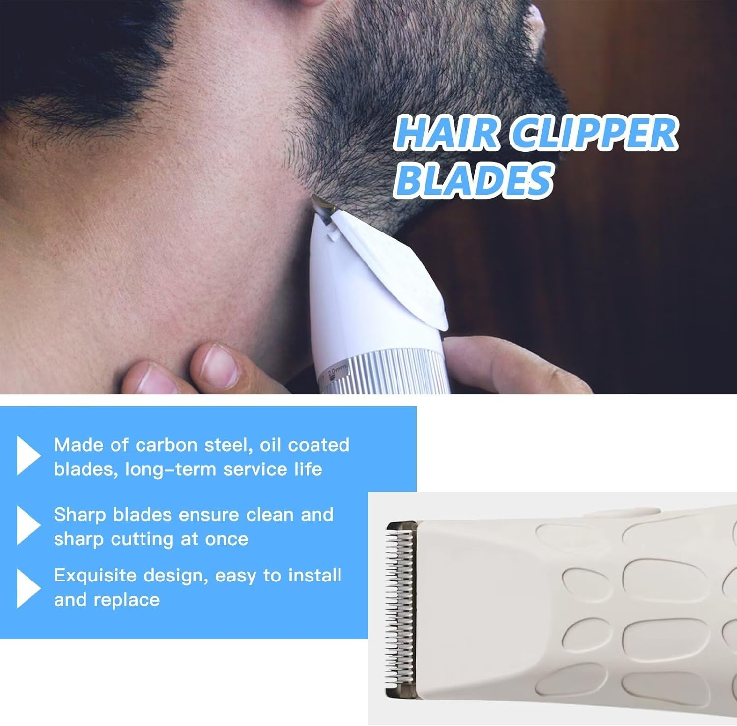 Artmavin Clipper Replacement Blade, Snap-On Replacement Blade for Wahl Peanut Hair Clipper 8685, 8655, 8663, 8685-1701, White,2-Pack image number 5