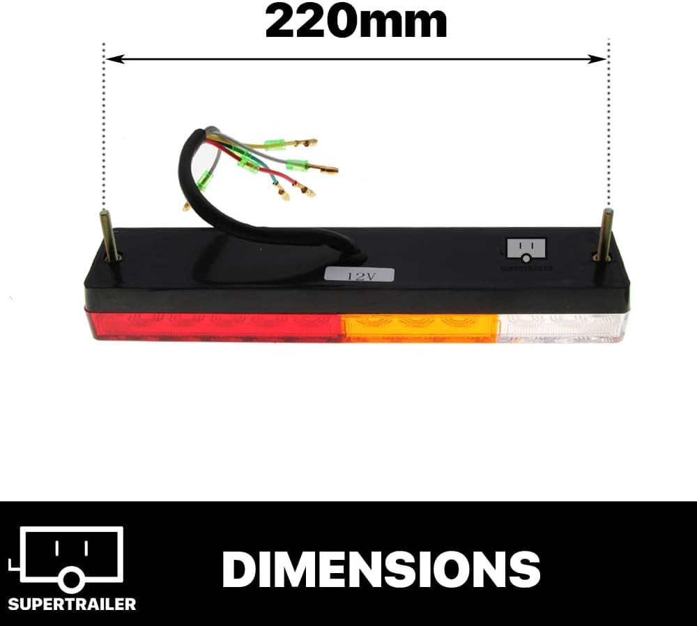 Supertrailer 2X Trailer Lights 20 LED STOP TAIL INDICATOR TRUCK CAMPER LIGHT UTE 4WD 10-30V Forklift image number 2