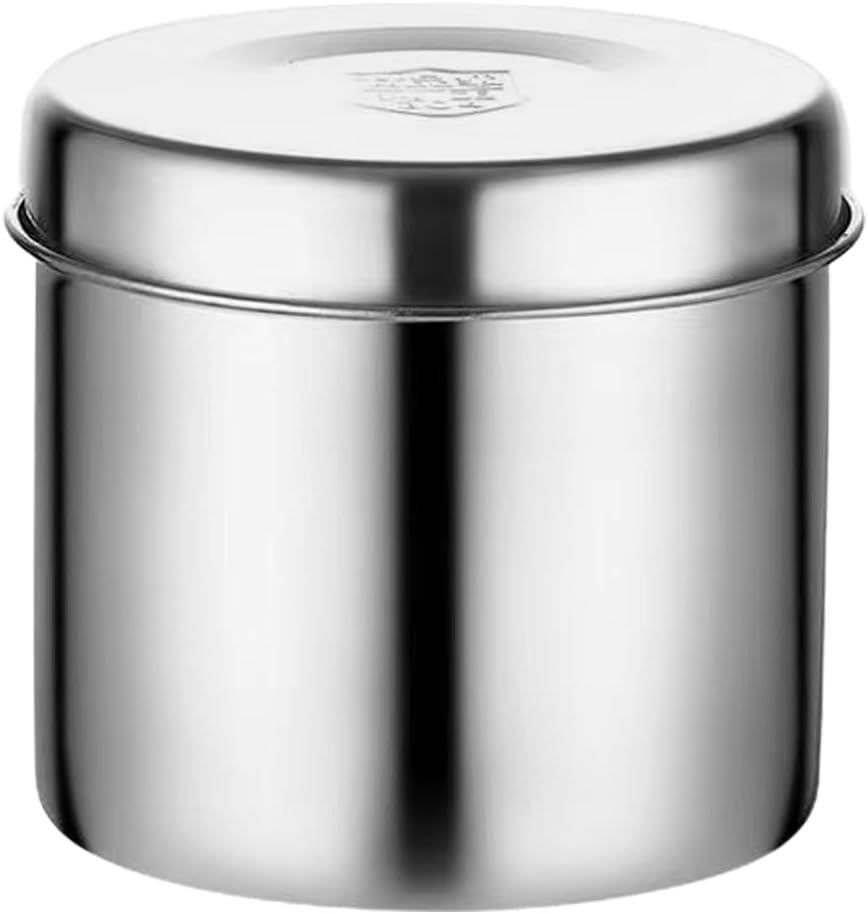 Hemoton Stainless Steel Sample Box 3.5 Inch Airtight Food Storage Container with Lid for School Canteen Kitchen Organisation image number 2