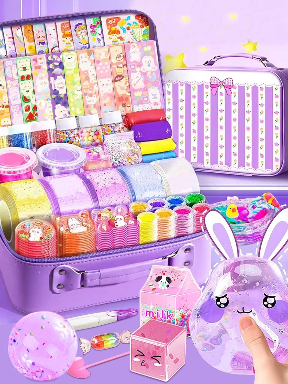 Jimcii Nano Tape Bubble Kit for Kids with Cute Bag, Nano Tape Squishy Maker Kit, Nano Tape Bubbles, Nano Bubble Tape Kit image number 5