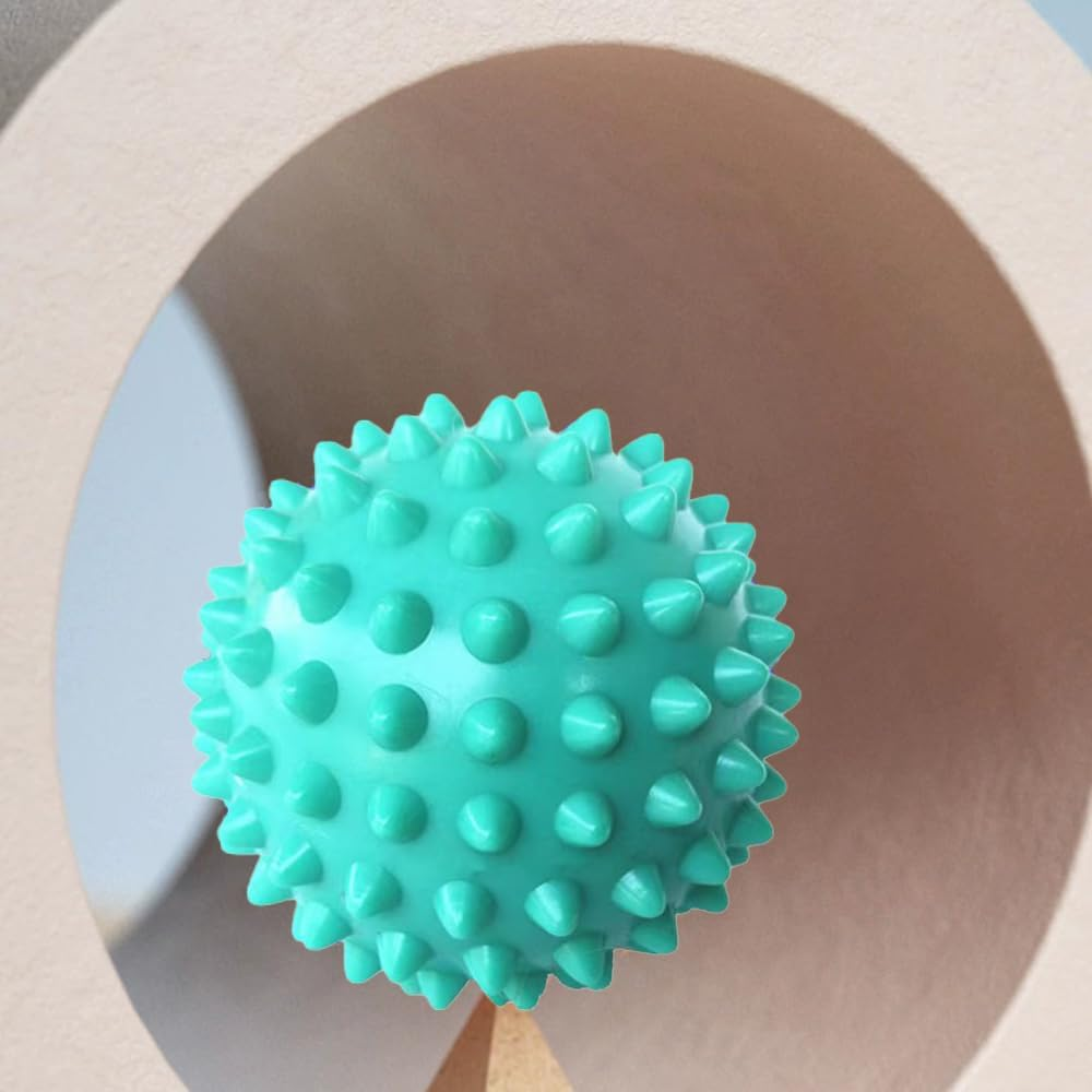 Spiky Massage Ball for Feet &ndash; Plantar Fasciitis Relief, Full Body Trigger Point Therapy, Muscle Recovery, and Pain Relief &ndash; Pack of 2 (Blue & Mint Green) image number 4