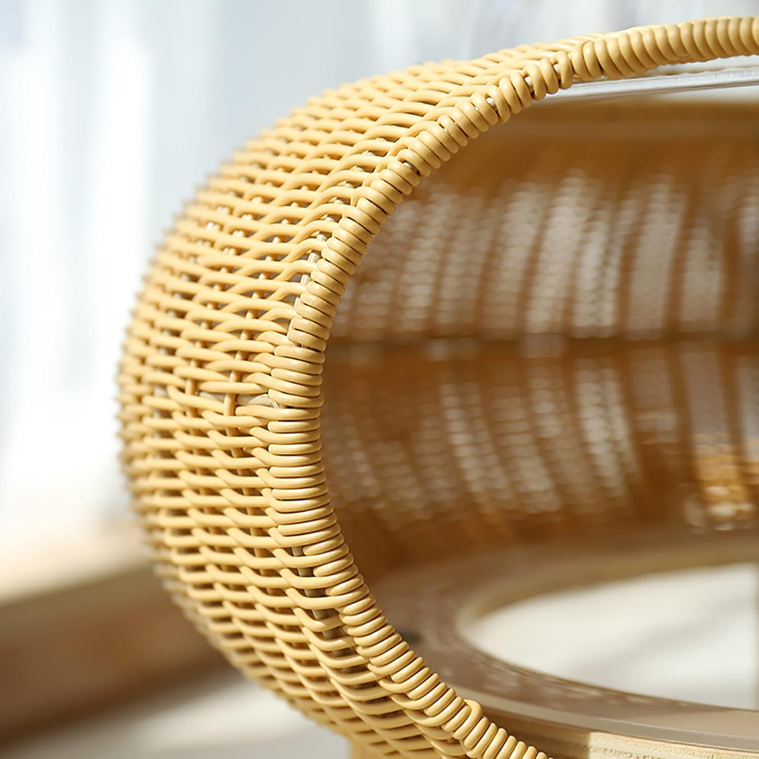 Cat House Space Capsule, Spaceship Alpha, Cute Durable Rattan Cat Bed Removable Washable Pet Bed, Designed & Modern Cat House image number 2