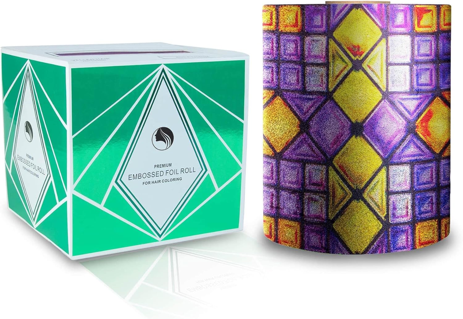 Vellen Hair Embossed Aluminium Hair Foil Roll, Hair Foils for Highlighting, Non-Slip Textured &ndash; 185Meter (Generica)