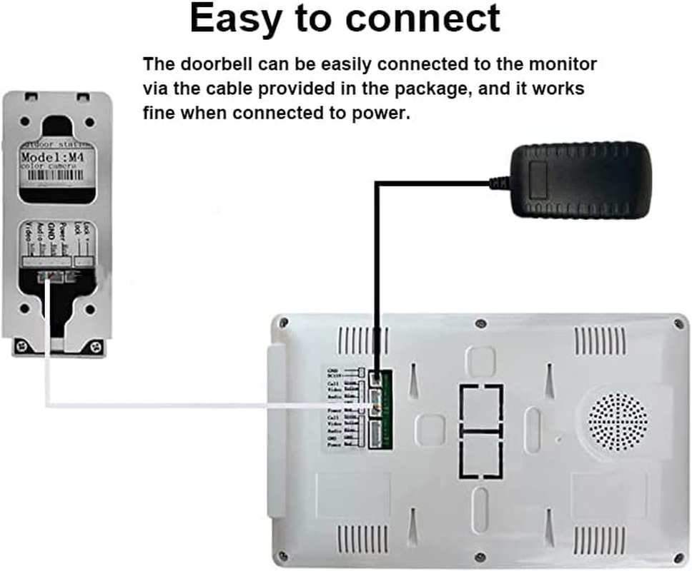 7'' Color Wired Video Door Phone Intercom System for Home Indoor Monitor 700TVL Outdoor Camera IR Night Vision image number 5