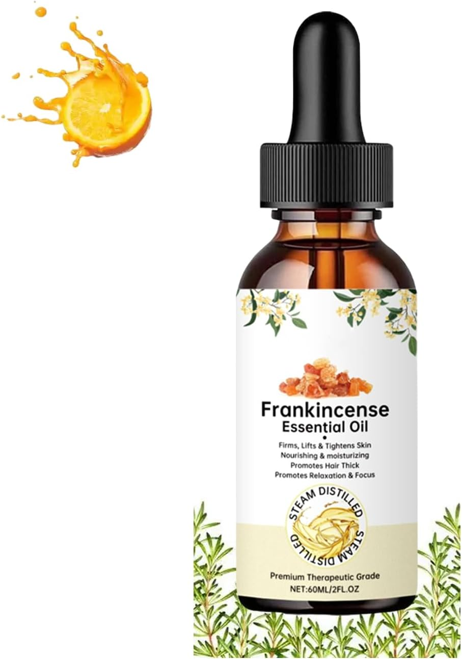 Frankincense Oil, Frankincense Essential Oil for Face & Skin, 100% Pure & Natural, Nourishing, Reduce Wrinkles & Fine Lines, Scalp and Body Massage, Hair Care & Aromatherapy, for Diffusers (3Pcs)