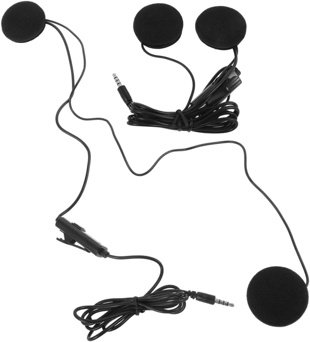 ABOOFAN 2Pcs Motorcycle Headset Helmet Earphone Gps Navigation Microphone for Rider Cyclist Outdoor Sports