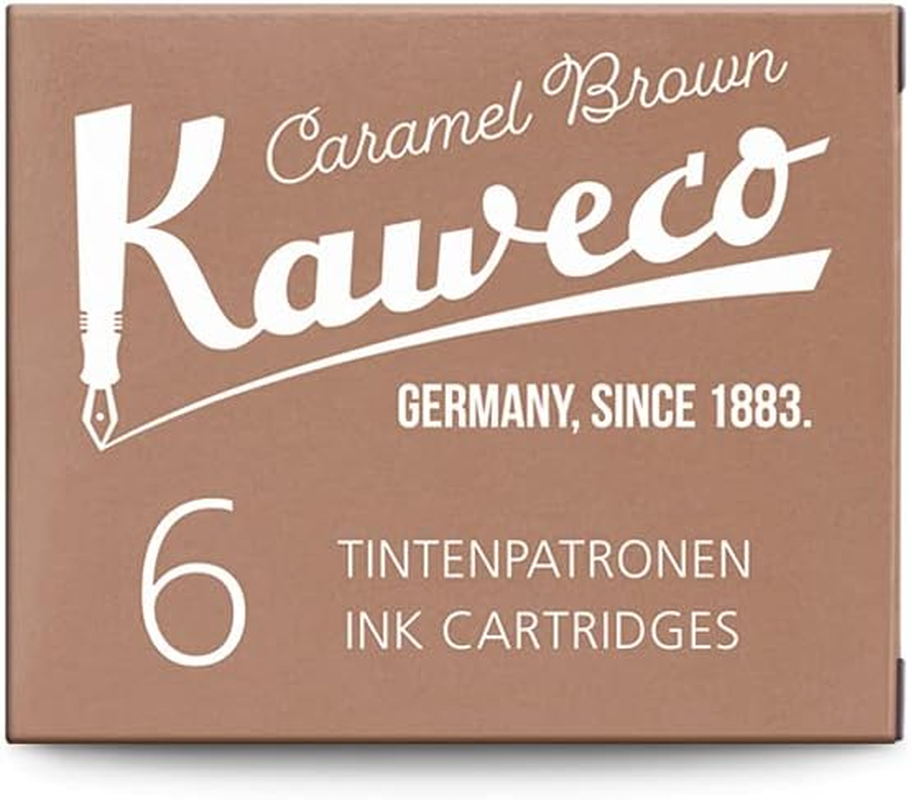Kaweco Fountain Pen Ink Cartridges 1 Ml, Caramel Brown (Pack of 6)