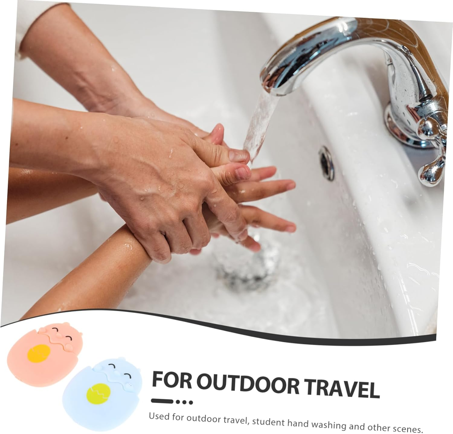 Healvian 2Pcs Travel Hand Soap Sheets Disposable Soap Flakes Stylish Compact for Daily Routine