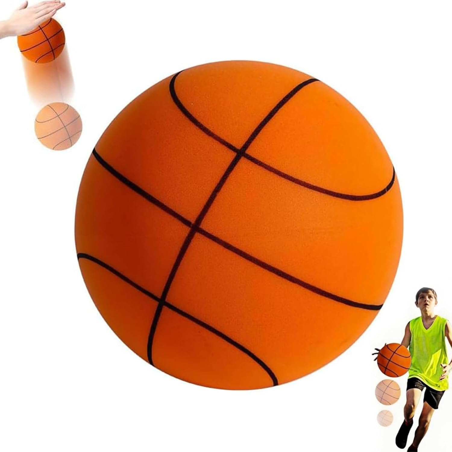 Sprstar Silent Basketball,Dribble Dream Silent Basketball,Si Lent Basket Ball Indoor Use,Foam Basket-Ball Indoor Training Ball for Various In-Door Activities for Quiet Dribbling(No. 7,9.4 In) image number 2