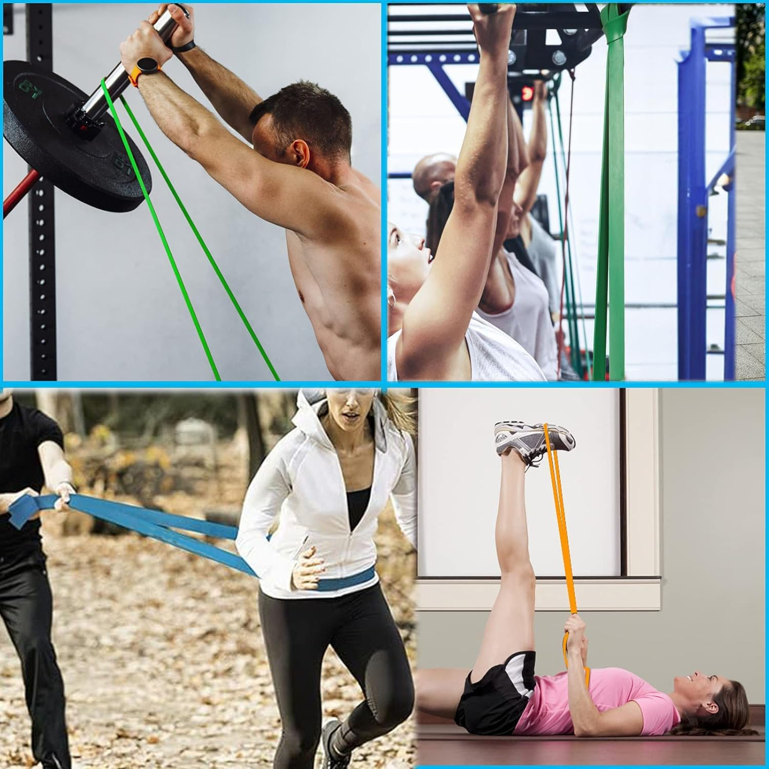 Resistance Band Set, Heavy Duty Exercise Bands for Pull-Up Assistance, Stretching, Workout Training, Physical Therapy, Yoga,Power Lifting image number 1