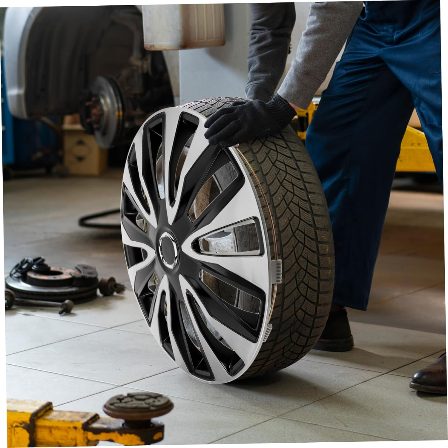 SOLUSTRE Hubcap Wheel Cover Replacement Snap Clip for Car Accessories Automotive Tire Rim Decorative Hub Caps for Wheels image number 4