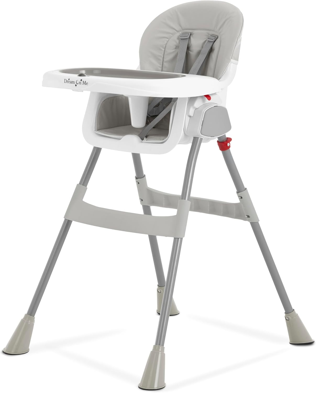 Dream on Me Portable 2-In-1 Tabletalk High Chair, Convertible Compact High Chair, Light Weight Portable Highchair, Grey