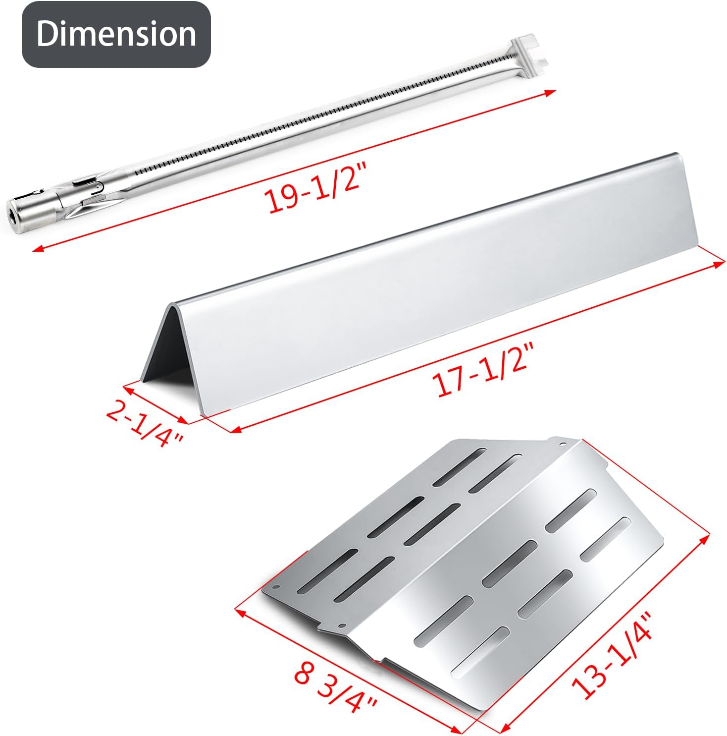 Genesis 62752 Grill 4 Burner 7620 7621 Flavorizer Bars 65505 Heat Deflectors Replacement Parts for Weber Genesis Grill Parts 300 Series with Front Control E-310 E-320 E-330 S310 S320 S-330 EP310 EP320