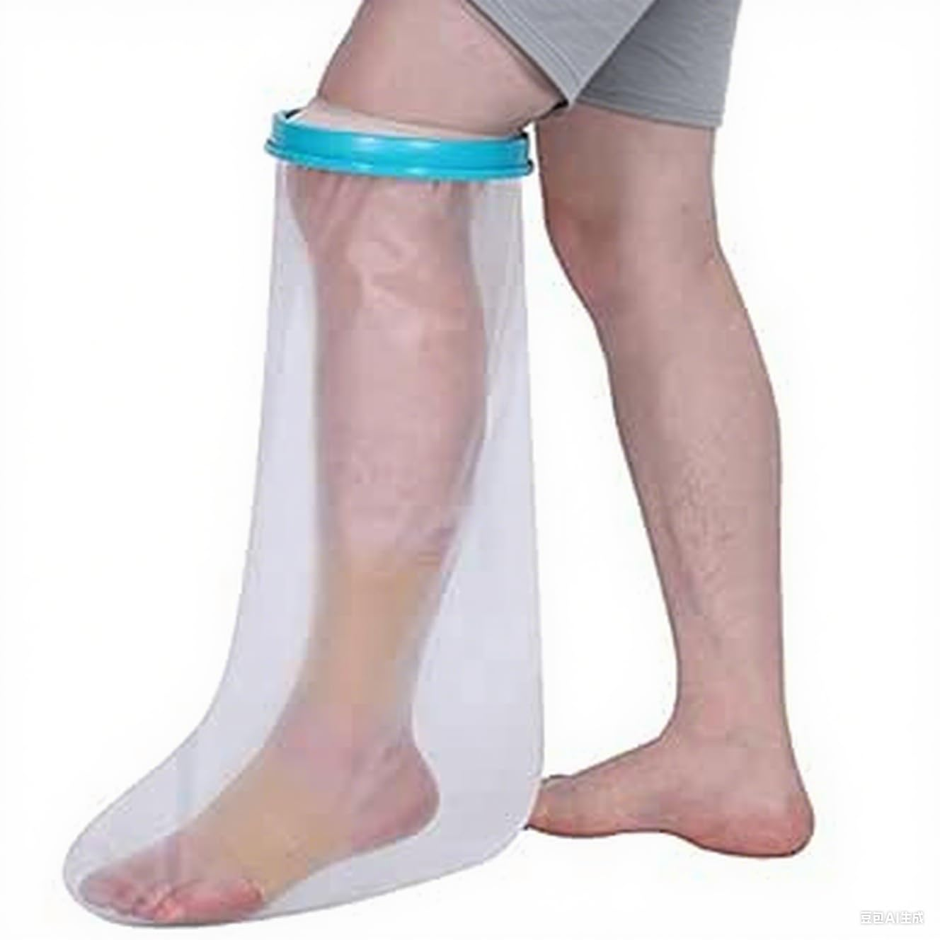 Waterproof Leg Cast Cover for Showering, Reusable Adult Short Leg Cast Protector,Leg Cover for Showering after Surgery, Watertight Seal to Keep Bandage Dry. image number 4