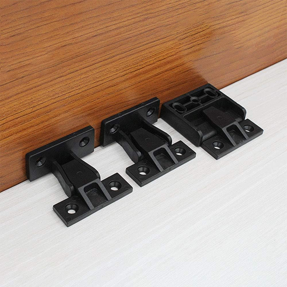 Drop On/Hook on Push in Plinth Fasteners Fittings Press Fit Panel Clips (S/M/L) Black for Furniture Connector