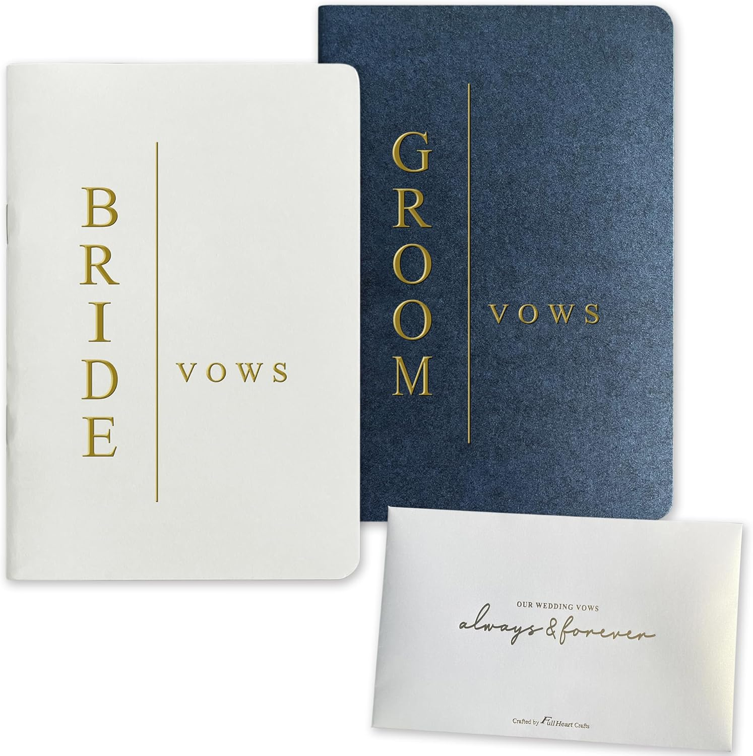 Vow Books His and Hers Wedding Vow Books Bride and Groom with Soft Touch Gold Foil Engraving Wedding Essentials(Tr-Gb-Black)