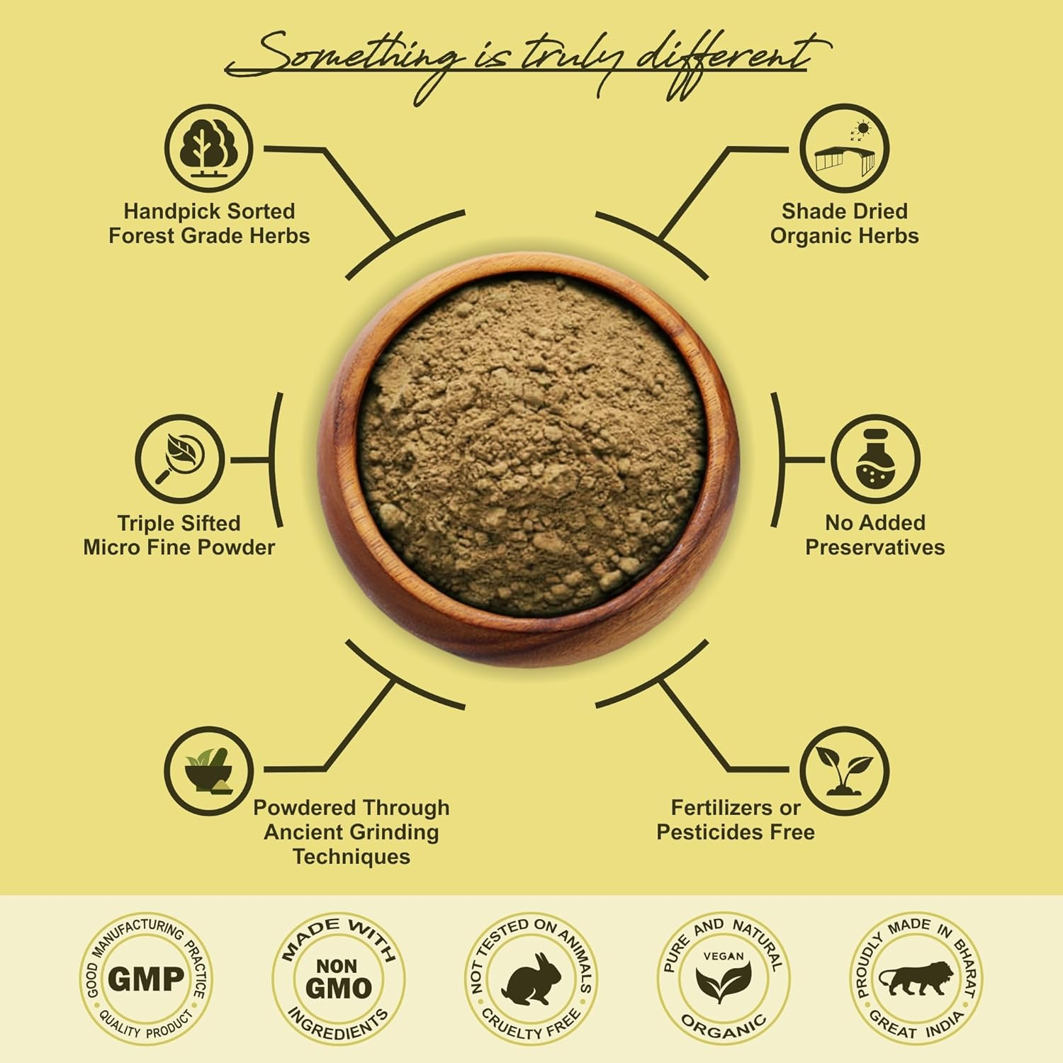 IYUSH Herbal Ayurveda Amla Reetha Shikakai 13 Herbs in One Hair Pack Powder for Hair Growth and Daily Natural Hair Wash - (Pack of 2) 100 Gm Each image number 3