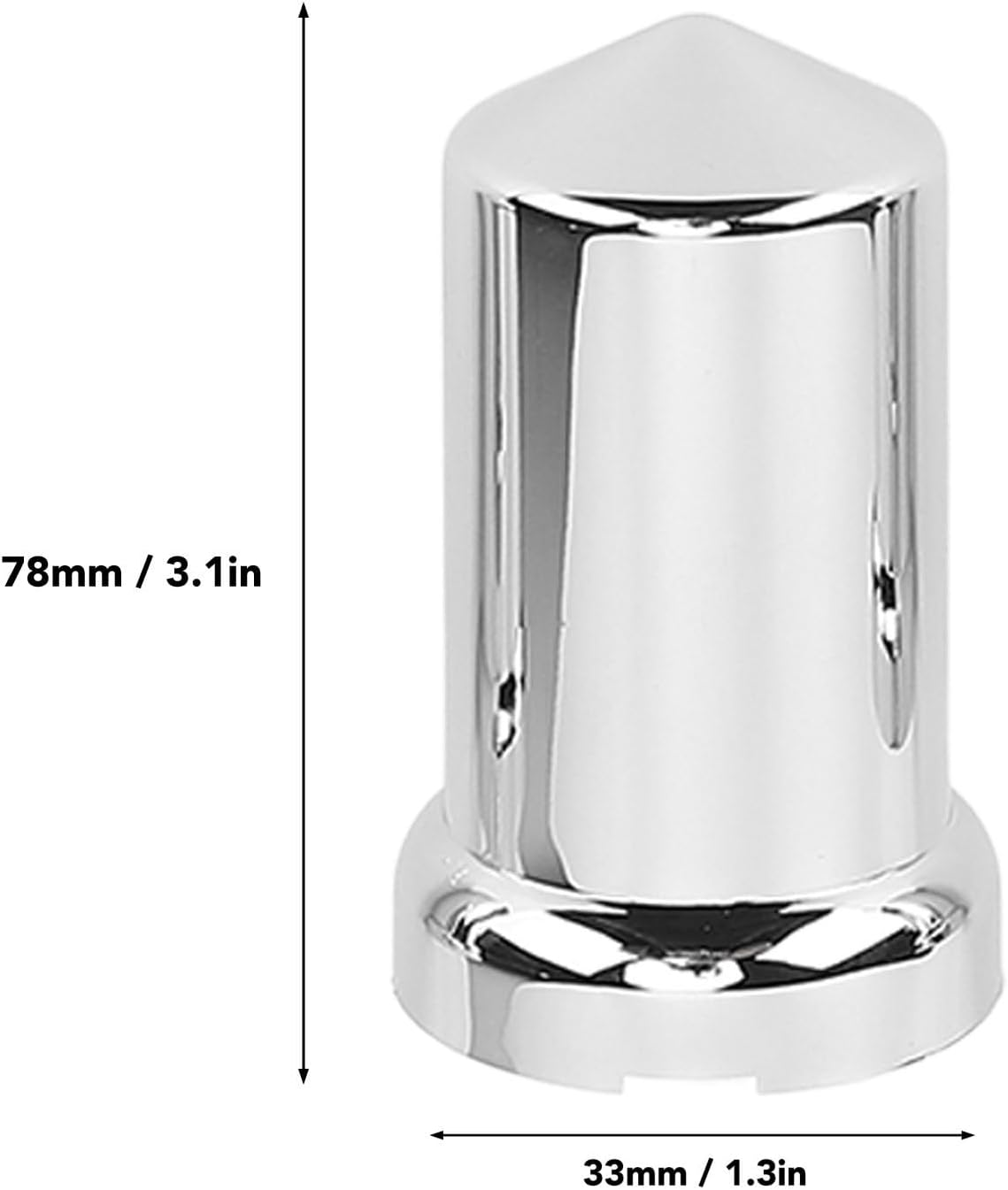 Lug Nut Covers ABS Chrome Plastic anti Rust 33Mm Flanged Lug Nut Caps,Wheel Lug Nut Cover Set,Lug Nut Covers for Trucks Trailers and Vehicles (20Pcs) image number 4