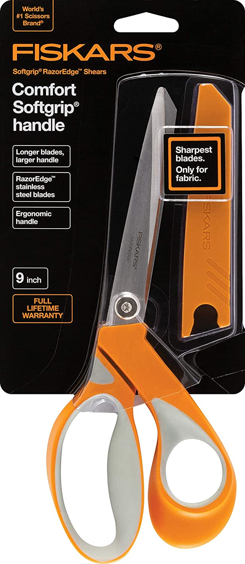 Fiskars Crafts 8195 Razoredge Softgrip Fabric Shears, 9-Inch image number 2