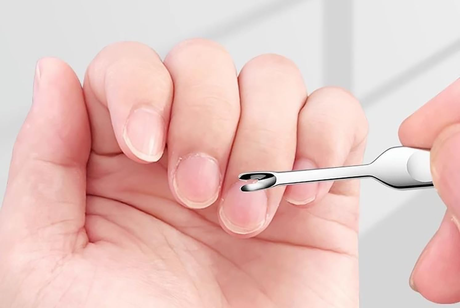 4Pcs Cuticle Trimmer Set,With Pusher/Cuticle Fork/Nails Scraper & File,Manicure Tools Cutter Nipper Scissor Clipper for Dead Skin of Fingernails and Toenails image number 1