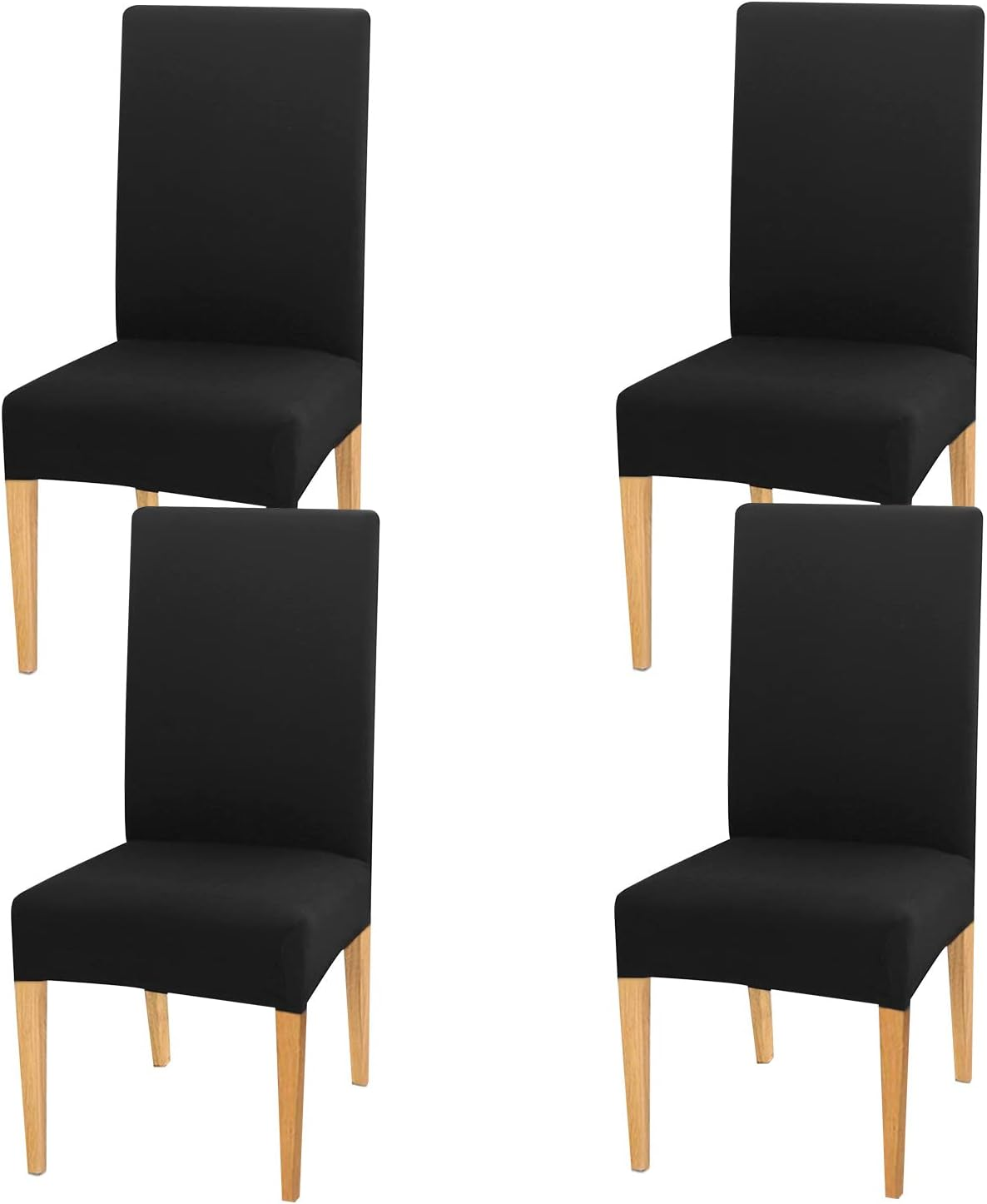 WOTOW Dining Room Chair Cover Set of 6, High Elasticity Removable and Washable Chair Cushion Protector for Kitchen Home Party