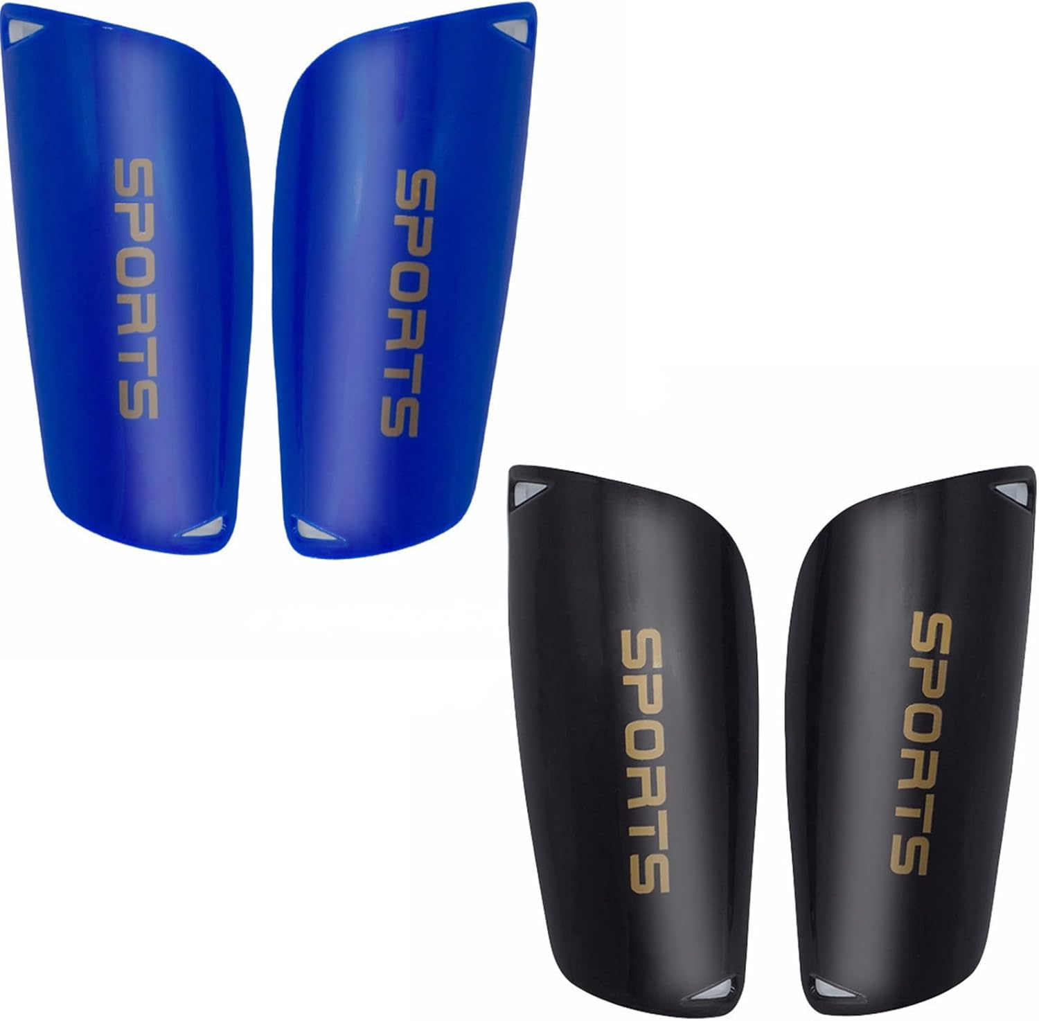 4Pcs Mini Shin Pads Soccer Shin Guards Small Protective Equipment Shin Guards for Kids Dark Blue and Black Football Training Shin Pads for Boys Girls image number 2