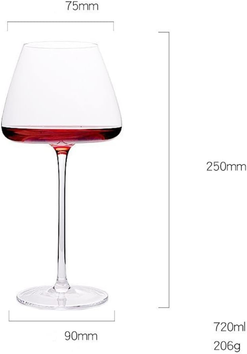 HALAWAKA Lead-Free Crystal Concave Bottom Red Wine Glasses Goblet（2Pc) - Black Bow Tie Crystal Wine Glass Champagne Glasses Bordeaux Cocktail Glass Cup image number 1