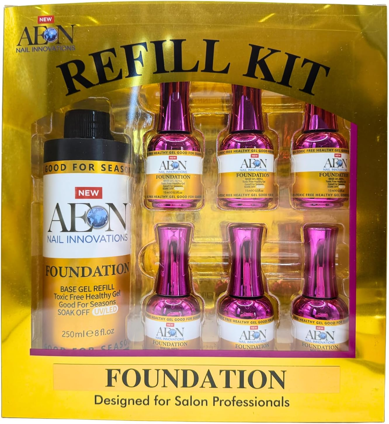 AEON Gel Polish Base Coat Foundation Refill Kit 8Oz