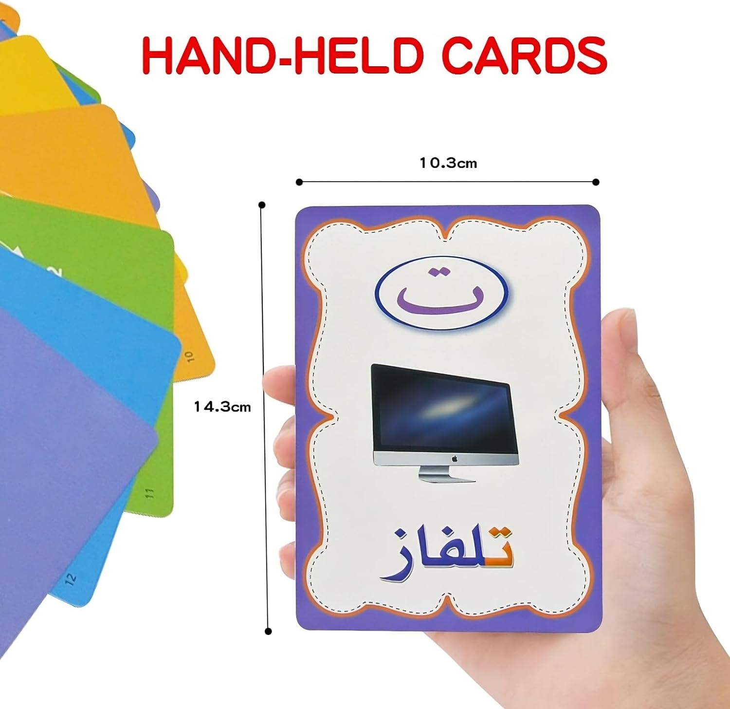 Erasable Arabic Alphabet Flashcards, Write and Wipe Laminated Alf Baa Taa Letter Tracing Practice Cards for Kindergarten (28 Flashcards with Marker). (Arabic Flashcards) image number 4