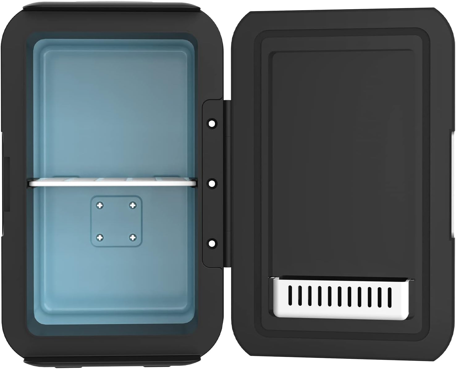 ADVWIN Black Mini Fridge for Bedroom - Portable 4L/6 Can Electric Plug in Cooler & Warmer for Food, Drinks, Beauty & Makeup, Black image number 5