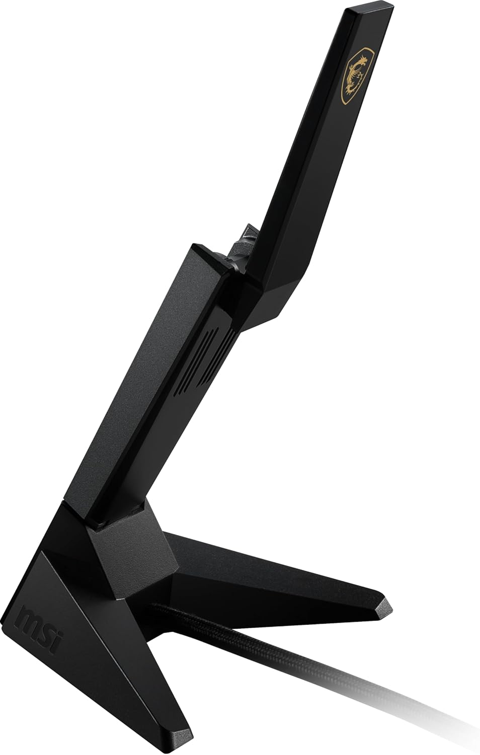 MSI AXE5400 Wifi 6E USB Adapter - WLAN up to 5400Mbps (6Ghz, 5Ghz, 2.4Ghz Wireless), USB 3.2 Gen 1, MU-MIMO, 2X High-Gain Tri-Band Antennas, Beamforming, WPA3 - Cradle Included image number 1