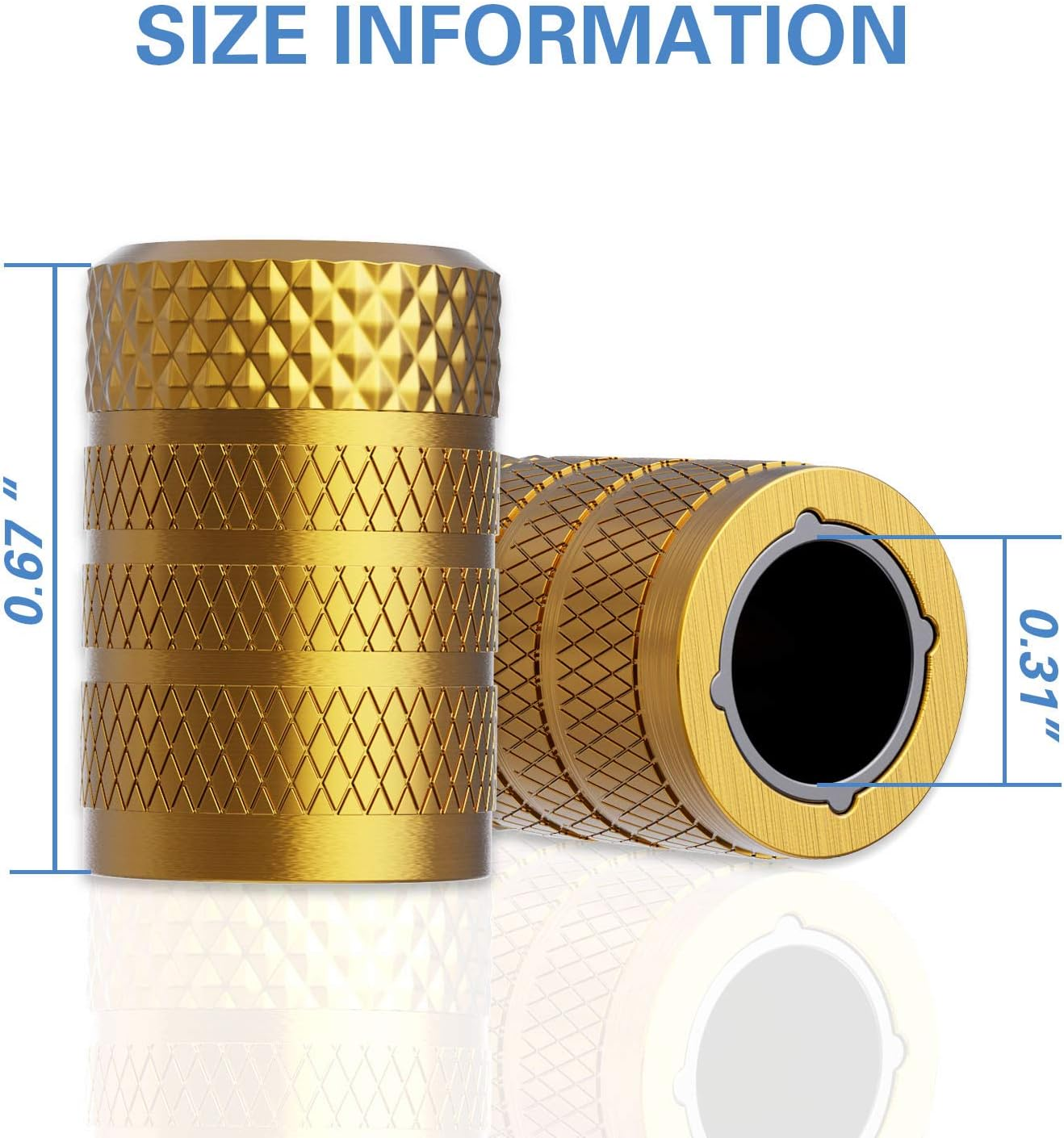 Ckauto Tire Valve Stem Caps, Golden Yellow, 4 Pcs/Pack, Anodized Aluminum Tire Valve Cap Set, Corrosion Resistant, Universal Stem Covers for Cars Trucks Motorcycles Suvs and Bikes - Pink image number 5