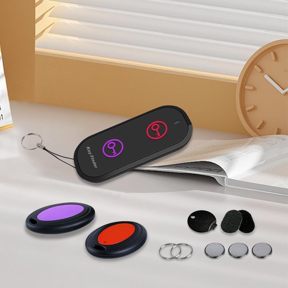 Key Finder,Chlovoe Item Finders & Trackers 131Ft Range Remote Finders with Sound, Wireless Wallet Finders Locator Tag for Finding Key Remote Wallet Pet Phone Glasses image number 4