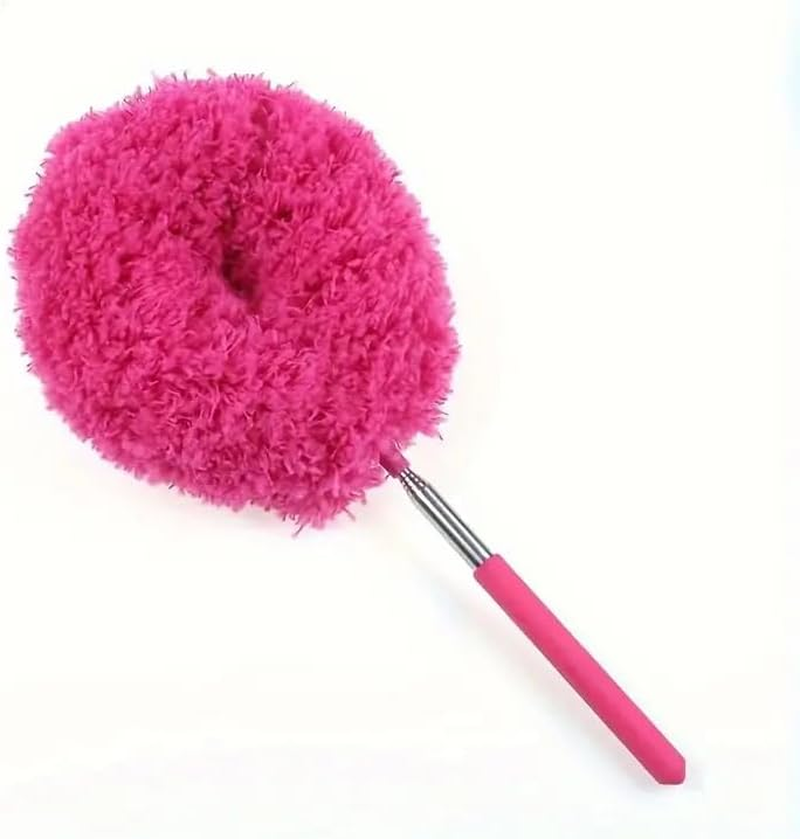 Ceiling Fan Cleaner Duster, Retractable Ceiling Fan Cleaner Duster Reusable Microfiber Blade Cleaner Fan Cleaner (Red)