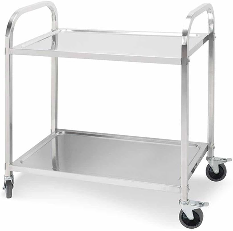 SOGA 2 Tier 85X45X90Cm Stainless Steel Kitchen Dining Food Cart Trolley Utility Medium image number 4