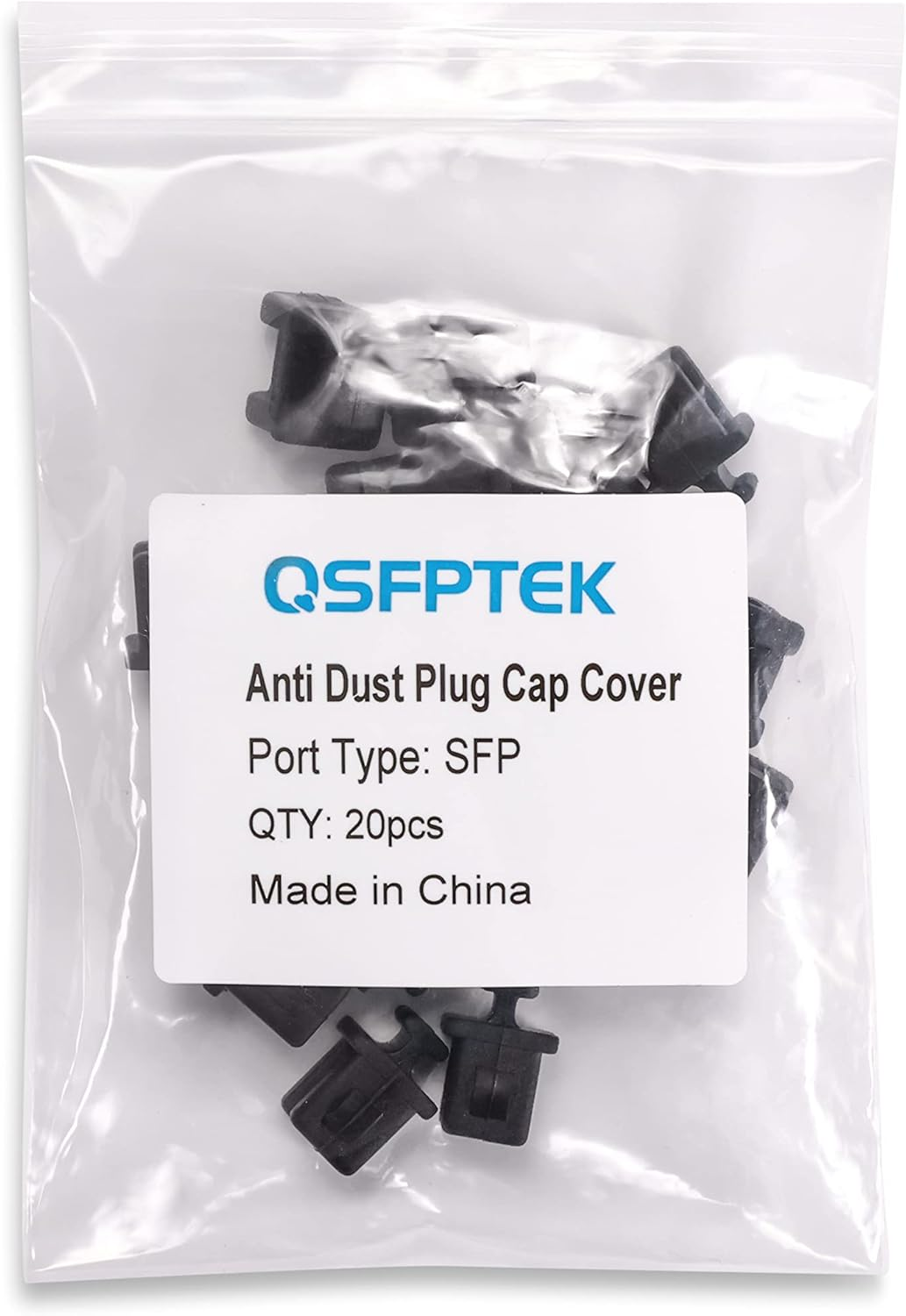 SFP Anti-Dust Cap for SFP SFP+ Port, Fiber Optic Dust Caps, Port Protector for Switch, Network Cards, Router, Media Converters, 20Pcs image number 1