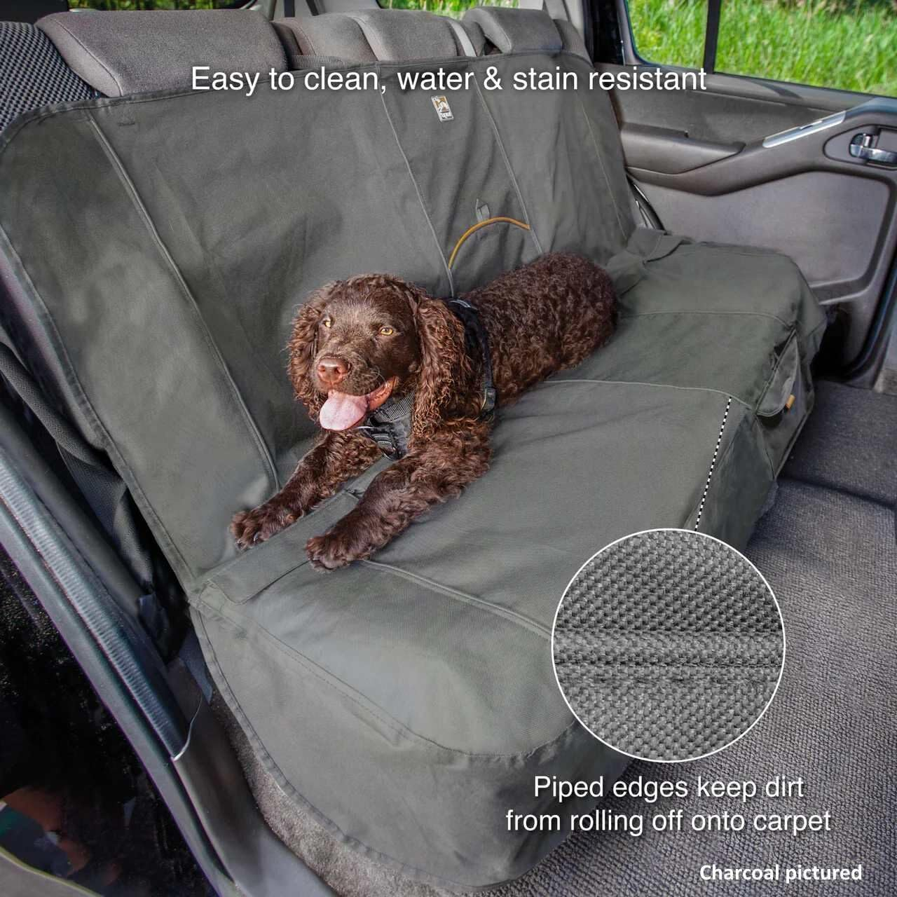 Kurgo Wander Bench Seat Cover, Dog Car Seat Protector, Waterproof & Stain-Resistant, Secure Fit, 140 Cm Wide, Black image number 6