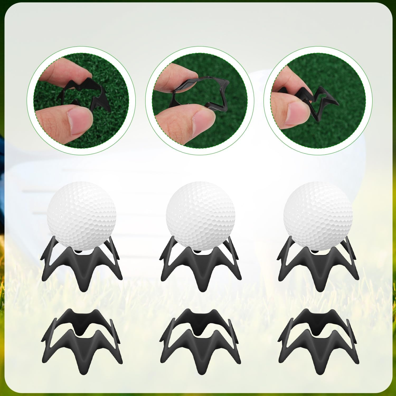 PEUTIER 15Pcs Plastic Golf Tees, Small Practice Golf Tees Indoor Golf Simulator Tees Winter Golf Tees for Mats Golf Training Accessories for Beginners Golfers image number 3